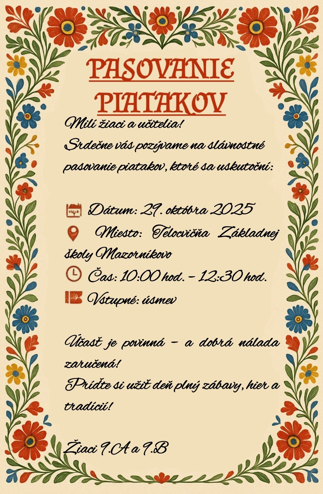 PASOVANIE PIATAKOV - Obrázok 1