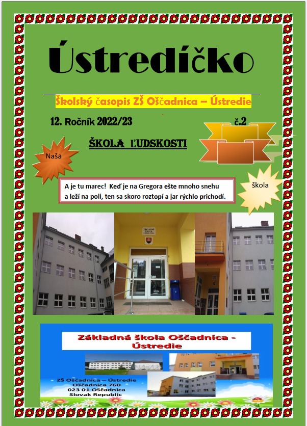 Školský časopis Ústredíčko - Obrázok 1
