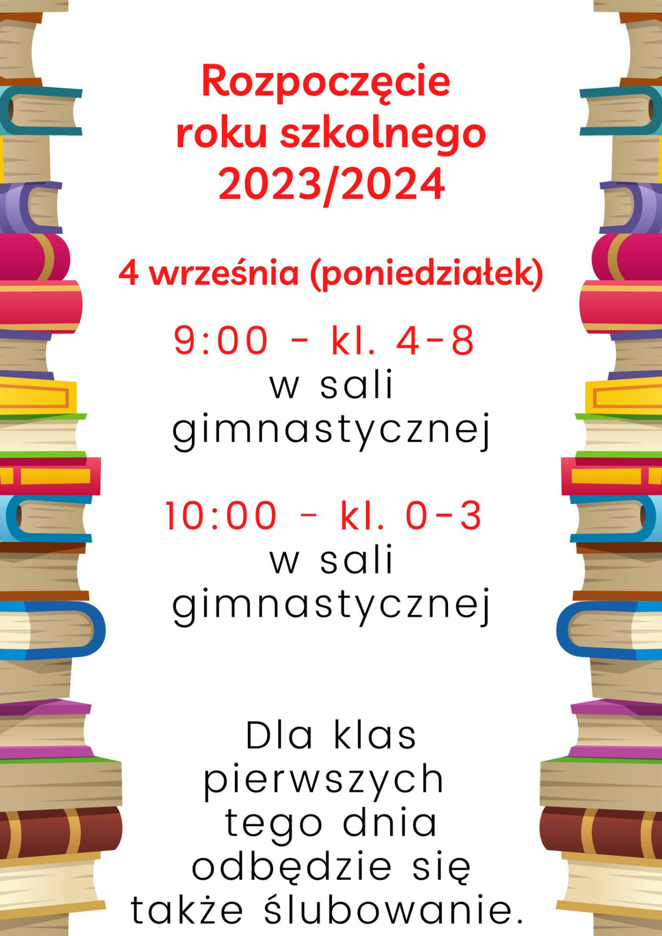 Rozpoczęcie roku szkolnego 2023/2024 - aktualizacja  - Obrazek 1
