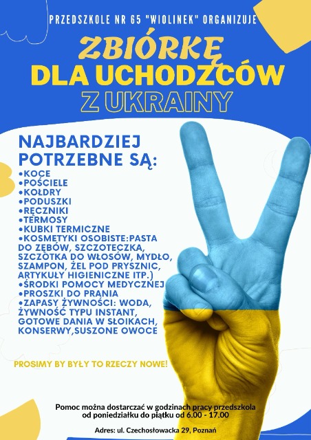 ZBIÓRKA DLA UCHODZCÓW Z UKRAINY! - Obrazek 1