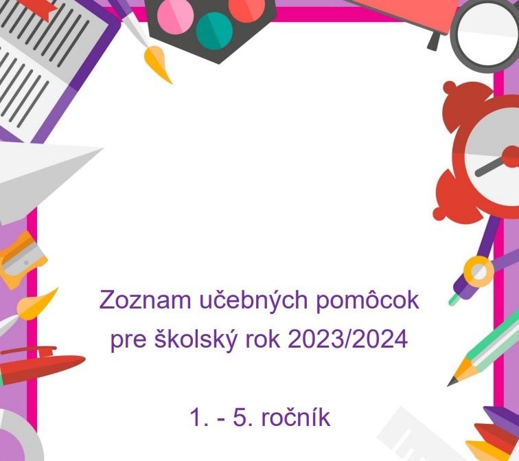 POMôCKY pre šk. rok 2023/2024 - Obrázok 1