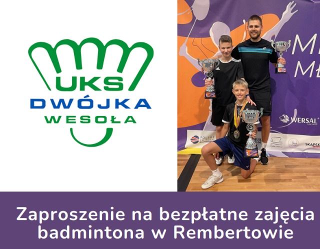Zaproszenie na bezpłatne zajęcia badmintona w Rembertowie - Obrazek 1