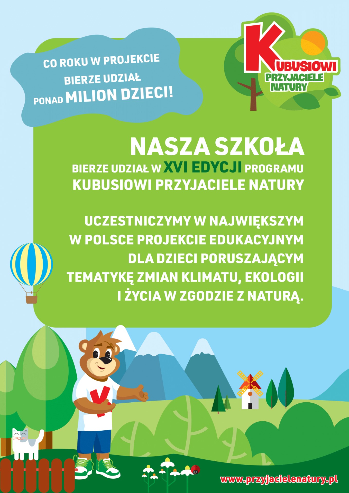 Plakat programu Kubusiowi Przyjaciele Natury
