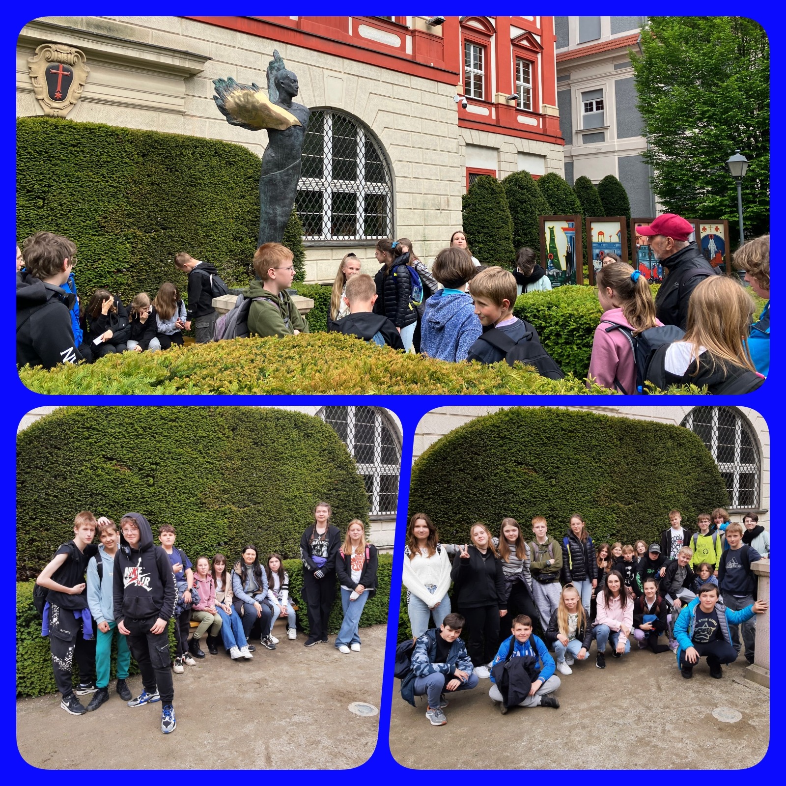 Uczniowie klas 6 i 7 podczas zwiedzania Wrocławia.