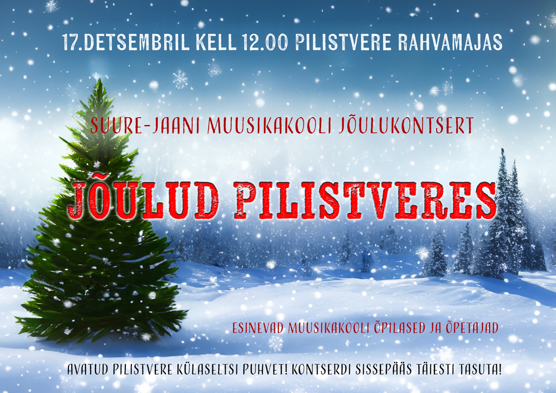 Suure-Jaani Muusikakooli jõulukontsert - Pilt 1